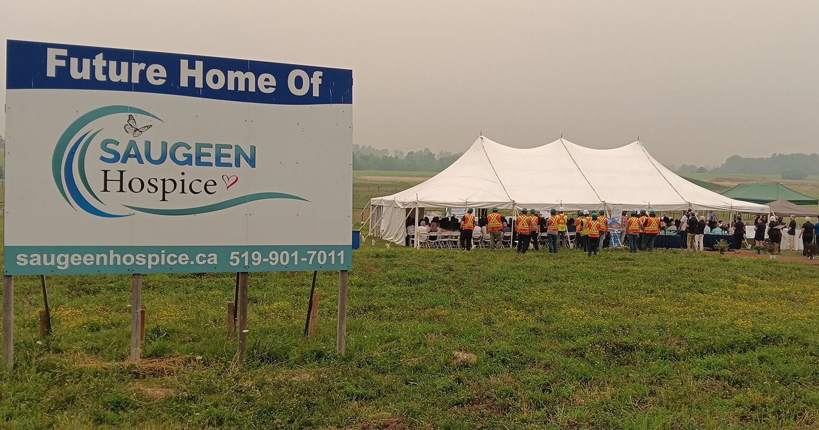 Ground breaking ceremony tent